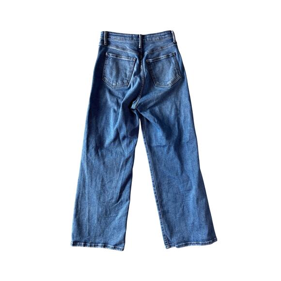 Just Black Denim Blue Jeans The Patch Pocket Wide Leg Pre-Loved Size 27 - Picture 5 of 14